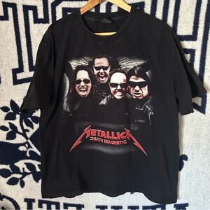 Metallica Death Magnetic Band T-Shirt Size XL Metal Tee 2010 Y2K